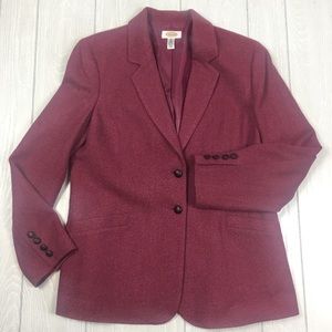 Talbots Sz 16 Two button 100% wool blazer jacket